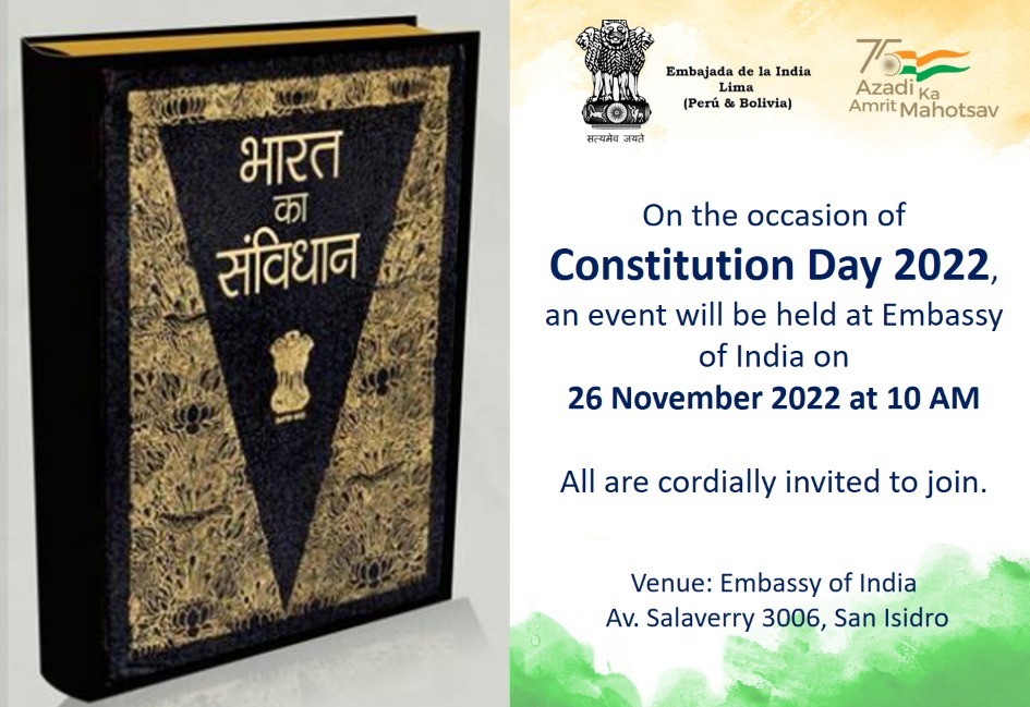 Celebration of Constitution Day of India by Embassy of India, Lima